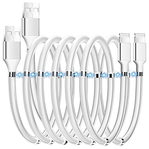 AICase Magnetic Charging Cable,(3FT+6.5FT) Super Organized Charging Magnetic Absorption Nano Data Cable for Phone 14/13/12/11/XS/XS Max/XR/X/8/8 Plus/7/7 Plus/6s/6s Plus/6/6 Plus/SE - size: 3 ft(1Pack)+6.5ft(1Pack)