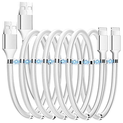 AICase Magnetic Charging Cable,(3FT+6.5FT) Super Organized Charging Magnetic Absorption Nano Data Cable for Phone 14/13/12/11/XS/XS Max/XR/X/8/8 Plus/7/7 Plus/6s/6s Plus/6/6 Plus/SE - size: 3 ft(1Pack)+6.5ft(1Pack)