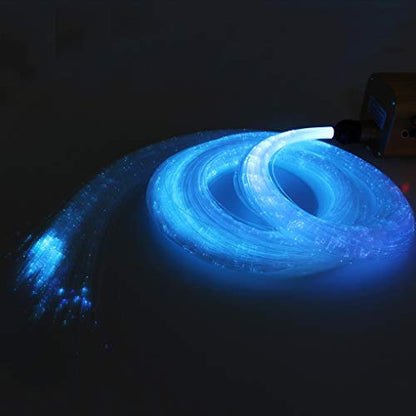 AZIMOM PMMA Plastic Flash Point Fiber Optic Strands 100PCS 0.04IN 9.8ft Side Glow Curtain Waterfall Optical Fiber Cables for LED Light Engine Driver Source Decoration - size: 100pcs*0.04in*9.8ft