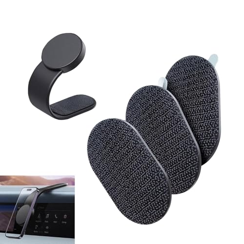 3 PCS Adhesive Sticky Pads for Car Phone Mount, 2.76" x 1.77" Strong Mounting Tape for Phone Holder, Heat-resistant Waterproof Adhesive Pad, Universal Vehicle Accessories (Black)