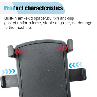 Car Phone Mount, 360° Rotatable ABS Dashboard Cell Phone Holder, Multifunctional Car Rearview Mirror Phone Mount Stand Clip with Non-Slip Base, Compatible with 3 to 7 Inch Smartphones