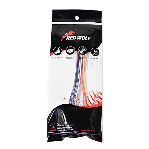 RED WOLF Stereo Wiring Harness W/Pre-Install Wire Connector Fit for 1986-1998 Ford F150, 1995-2001 Expedition, 1986-1997 Ranger, Lincoln/Mercury 1986-1994 Aftermarket Radio CD Player Installation