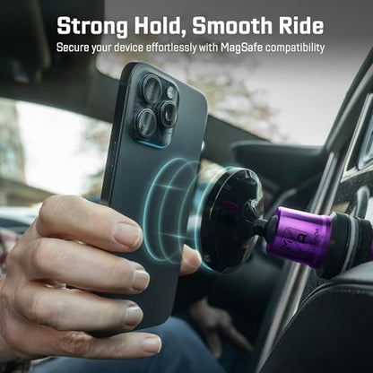 Mob Armor MobNetic Maxx MS MagSafe Phone Mount for Car, Purple Chrome - color: Purple Chrome