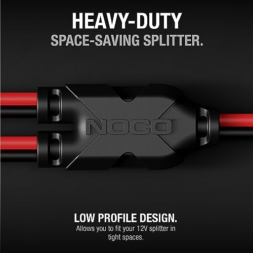 NOCO GC020 12 Volt Plug 2-Way Splitter, Red and Black - size: 12V 2-Way Splitter