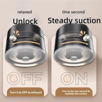 Oudvaker Foldable Magnetic Vacuum Phone Holder, 360° Electric Suction Car Mount, Double-Sided Swivel Stand for Car, Mirror, Gym, Kitchen, Hands-Free Portable Phone Holder (Wihte) - color: Wihte