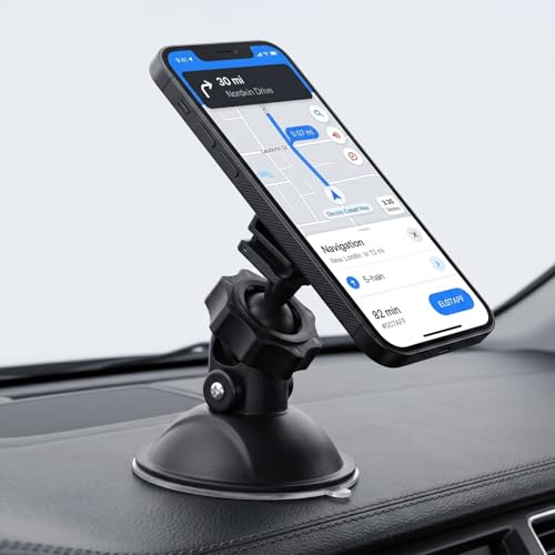 ULTECHNOVO Car Suction Mount Bracket L Shaped Dash Cam Mount for Dashboard and Windshield 360 Degree Adjustable Driving Recorder Holder for Cars Taxis Trucks