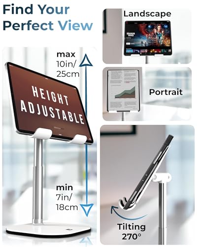 COOPER TabHolder Tablet Holder, iPad Stand for Desk, Portable Monitor Stand - color: A - Night Black