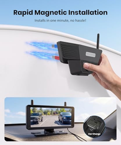 AUTO-VOX Solar Magnetic Wireless Backup Camera, 1-Min Easy Magnetic Install - size: 1 Cam