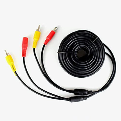 E-Kylin 65FT Backup Camera Video Extension Cable for Truck, RCA Power 2-in-1 Video Cable for CCTV Security Monitor, Bus Trailer Reverse Car Parking (20 Meters) - size: 20m/65ft