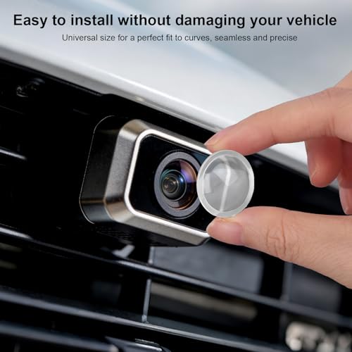 4pcs Car Camera Lens Protector, HD 360° Protection Backup Rear View Camera Protective Sticker Waterproof Rain Shield & Anti-Scratch Cover with 2 Cleaning Cloth Accessories for Most Vehicles