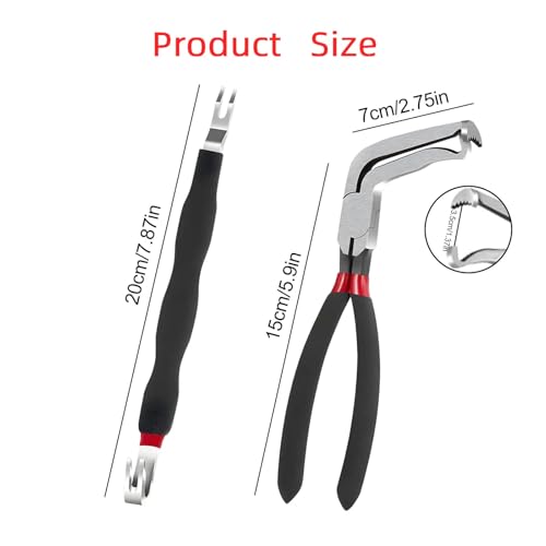Electrical Disconnect Pliers, Electrical Connector Separator, Electrical Disconnect Pliers for Cars 60 Degree,37980, Automotive Fuel Line Petrol Pipe Removal Tools, Push Tab Plugs Style - style: 60 Degree Pliers+Separator