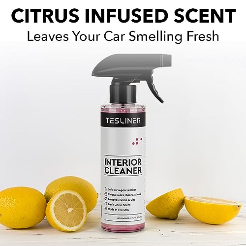 Tesla Seat Cleaner & Stain Remover, Interior Cleaner for Black & White Vegan Leather, Interior Cleaning Products | Tesla Model Y Juniper Accessories 2026, Tesla Model 3 Accessories, S, X, Cybertruck