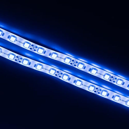 Alpena Max LED Light Strips (2 x 12) – 5053 SMD Chips, 80% More Light Output, Non-Yellow Diamond Clarity Coating, Flexible & Water-Resistant – Includes Genuine 3M VHB Tape, Blue - color: Blue