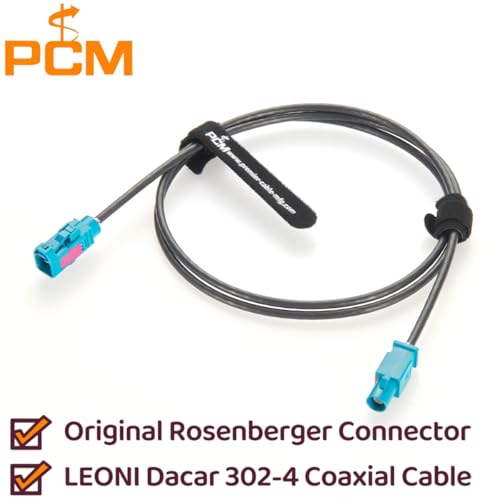 Rosenberger Fakra Z Cable Fakra Z Male Plug to Female RF Coaxial Cable 50 Ohm Vehicle Antenna Extension Cable 59Z114-000Z to 59Z113-000Z for ADAS, GPS Navigation, GMSL/FPD-Link Camera (1M/3.28FT) - size: 1M/3.28FT