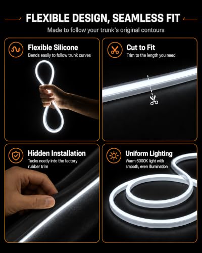 Trunk LED Light Strip for Toyota RAV4 2022-2025, Cool White Cargo Light - color: 2022-2025 RAV4（White）