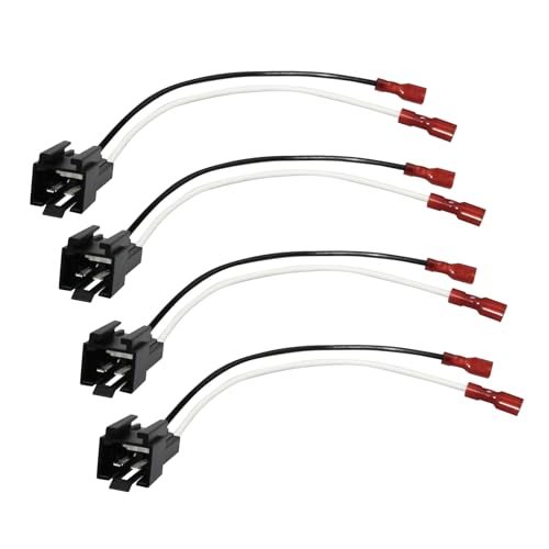 4 PCS Door Speaker Wiring Harness, 72-6512 Audio Speaker Wire Cable Compatible with Select Ram 1500 Dodge Durango Stratus Speakers Adapter Connector Adaptor Plug