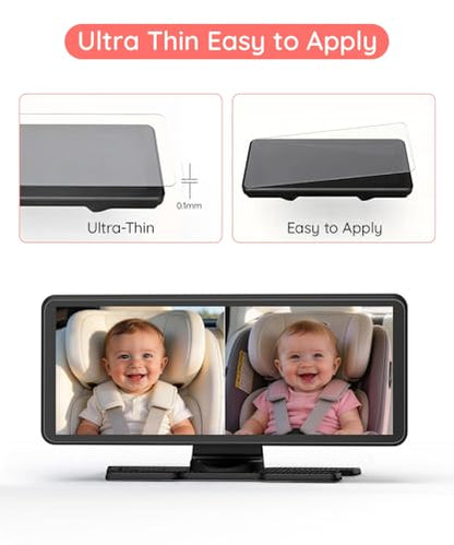 Anti-Glare Screen Protector Film Only for BV3 Orange Baby Car Monitor Display (Glossy/Mirror-Finish Screen Version), Full Coverage HD Clarity, Accessory Only