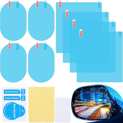 Frienda 8 Pcs Waterproof Mirror Film Anti Fog for Rearview Side Window
