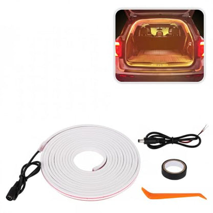 Car Cargo Area LED Light Strip, 13.12Ft Trunk Ambient Illumination Tape, Self-Adhesive Trimmable Flexible Waterproof LED Strip, Universal for Most Cars (Warm White) - color: Warm White