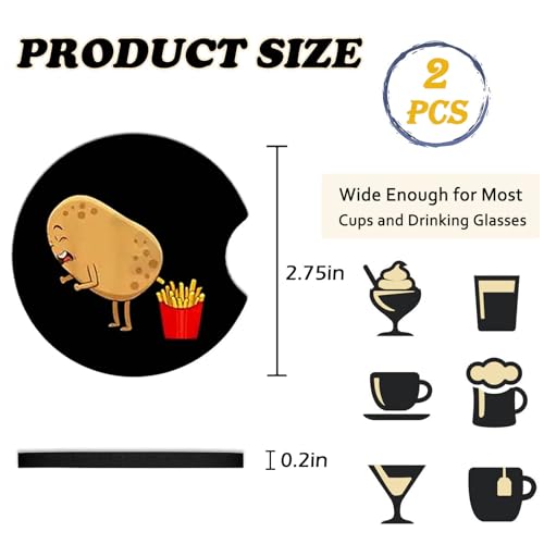 2PCS Cat Book Car Cup Holder Coasters Universal Anti-Slip Rubber Mat - color: Cat Book