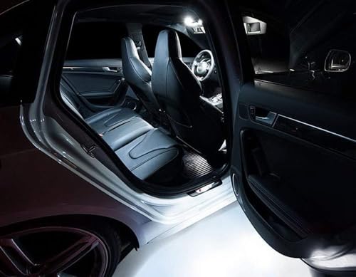 iJDMTOY Xenon White LED Footwell, Door Sill, Side/Under Door Lights, Compartment Glove Box or Trunk Cargo Lights, Compatible With Audi A1 A3 A4 A5 A6 A7 A8 Q3 Q4 Q5 Q7 Q8 - style: White