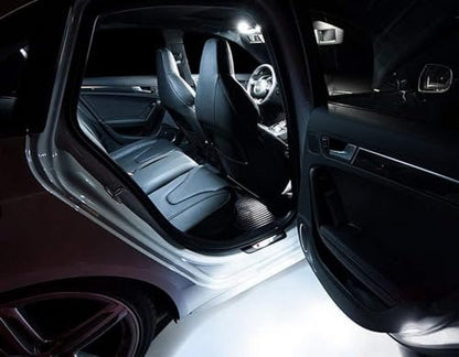 iJDMTOY Xenon White LED Footwell, Door Sill, Side/Under Door Lights, Compartment Glove Box or Trunk Cargo Lights, Compatible With Audi A1 A3 A4 A5 A6 A7 A8 Q3 Q4 Q5 Q7 Q8 - style: White