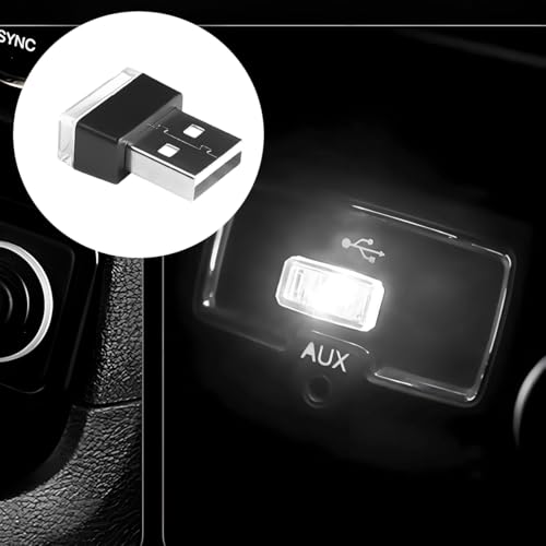 4 Pack 5 V 0.2 W USB Interior Ambient Lights, White+Ice Blue - color: White+Ice Blue