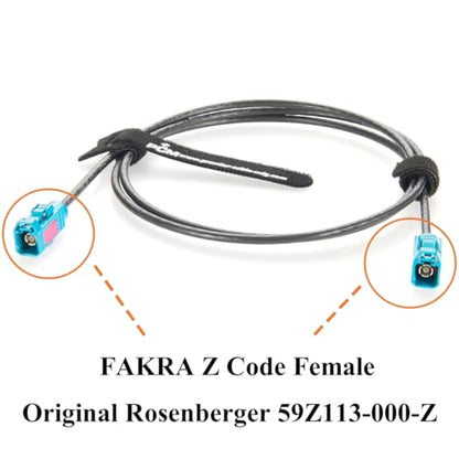 Original Rosenberger 59Z113-000-Z FAKRA Z Female to Female RF Coaxial Cable 50 Ohm Vehicle Car GPS Antenna Extension Cable for ADAS, FPD-Link GMSL2 Camera, Satellite Radio, Infotainment (10M/32.8FT) - size: 10M/32.8FT