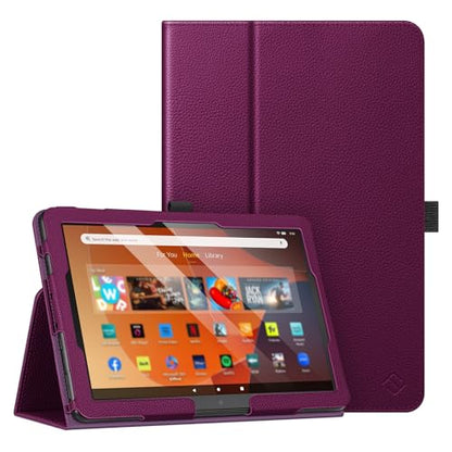 Fintie Folio Case for Amazon Fire HD 10 & 10 Plus 13th/11th Gen 2023/2021 - color: Purple