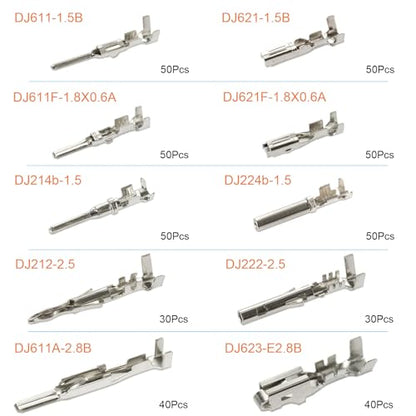 440Pcs Automotive Electrical Pin Connectors Kit Crimp Terminal Pins - color: 440pcs Pin Terminals