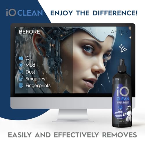 Screen Cleaner Spray (16oz+16oz) – Cleaning Kit for LCD LED OLED TV - size: 32 Fl Oz (Pack of 2)