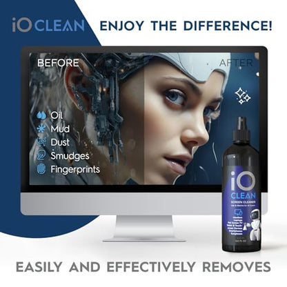 Screen Cleaner Spray (16oz+16oz) – Cleaning Kit for LCD LED OLED TV - size: 32 Fl Oz (Pack of 2)