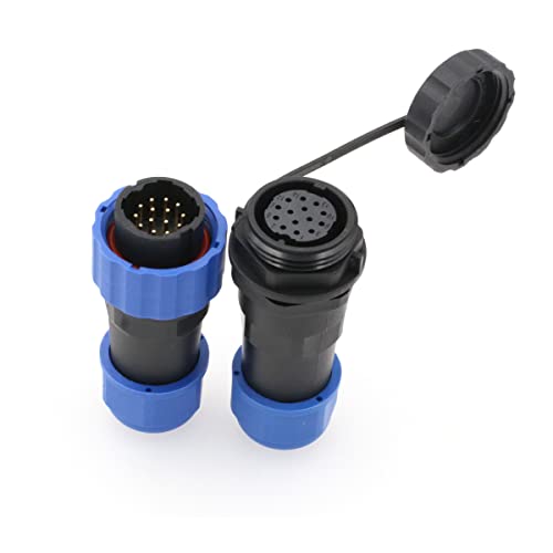 SZRMCC SD20 Waterproof Connectors 12 Pin 5A Panel Mount Circular Aviation Cable Connector Industrial Male Plug Female Socket LED Outdoor Wire Connector - color: Direct Plug, size: 12 Pin