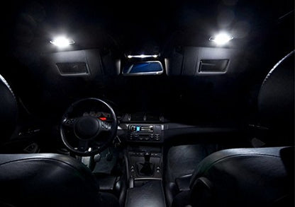 iJDMTOY LED Sun Visor Vanity Mirror Lights For VW Golf/Jetta/Passat/CC - style: Xenon White