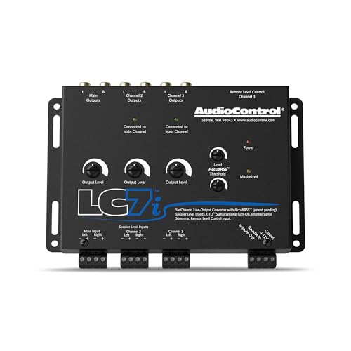 AudioControl LC7i 6-Channel Active Line Output Converter with AccuBASS for Adding Subwoofers, Amplifiers to Factory Car Audio Receiver Head Unit, Speaker Level to RCA Line Level Converter