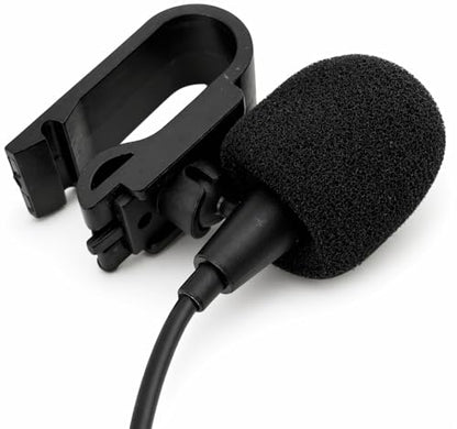 2.5mm Microphone Compatible Replacement for Pioneer DMH-series DMH-160BT DMH-1770NEX DMH-241EX DMH-WT8600NEX Car Stereo Receiver Clip-On External Dash Mic for Hands-Free Calls Voice Control 9FT Cable