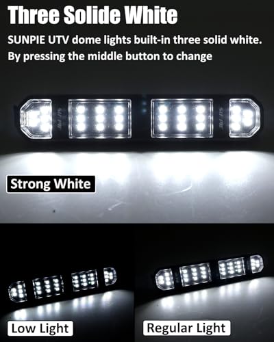 SUNPIE UTV Dome Light Battery Powered Roll Cage Bar Interior LED for SXS - color: 1 PC of White