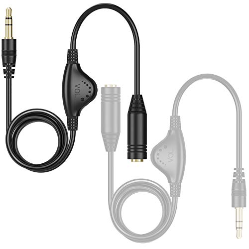 PChero Headphone Extension Cable with Volume Control, 2 Packs 6.6ft - size: 6.6ft, 2 Packs
