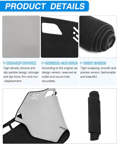 CARTIST Dashboard Cover for Ford F-150 2021 2022-2025 2026,Dash Cover for F150 Accessories,Dash Mat Anti-Slip Silicone Back - size: Ford F-150 F150 2021-2026