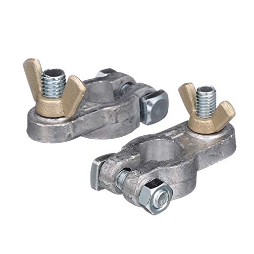 Seachoice Boat Battery Terminal Set w/ Wing Nuts, Includes Positive and Negative Terminals