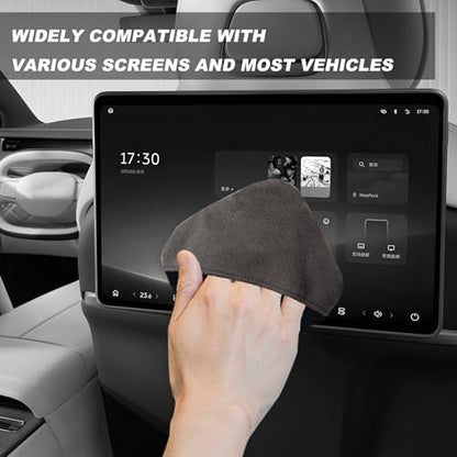 Car Screen Cleaner, 4.13"×4.13" Square Microfiber Auto Touchscreen Cleaning Cloth Foldable Wipes, Non-Scratch Touch Screen Cleaning Pad for Vehicle Dashboard Display - color: Square