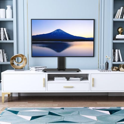KKTONER Single Computer Monitor Stand Free Standing Desk Vesa Mount for 13 inch to 32 inch Screen Height Adjustable Monitor Mount Swivel Vesa 75*75mm/100*100mm Hold up 77Lbs
