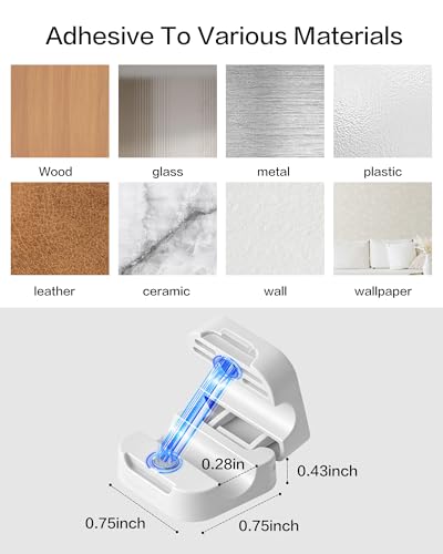 10 Pack Desk Cable Strong Adhesive Management Clips，Organize Phone Charging Magnetic Cable wire Holder, easy to open, for Desk, Wall, Office, Car,Nightstand(White) - color: White