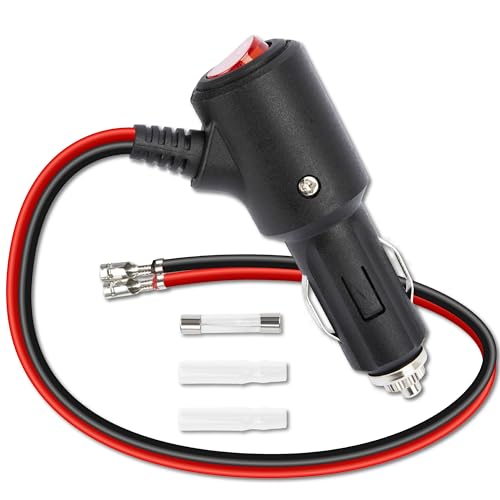 BFXM 12V Cigarette Lighter Plug With On/Off Switch, 16AWG 2FT - color: 1PCS with switch