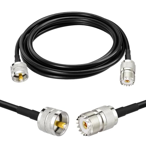 Superbat PL-259 UHF CB Coax Cable 6FT RG58 PL-259 UHF Male to Female Jumper - size: 6ft, style: straight