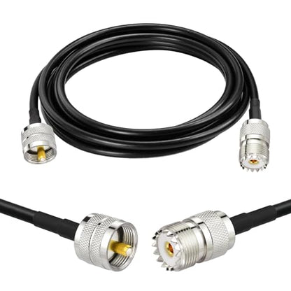 Superbat PL-259 UHF CB Coax Cable 6FT RG58 PL-259 UHF Male to Female Jumper - size: 6ft, style: straight