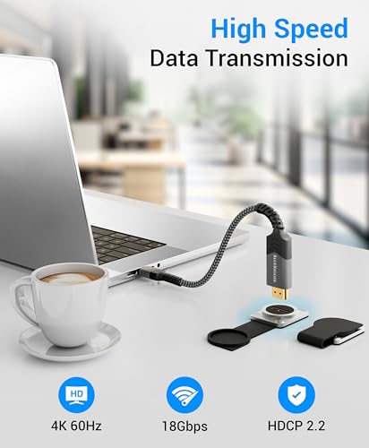 BlueRigger HDMI Waterproof Connector - (4K 60Hz, HDMI Panel Mount Socket with Waterproof Dustproof Cap, Female Pass Through Adapter for Audio Video Equipment) - Compatible with Car, Boat, TV, Laptop - style: Connector