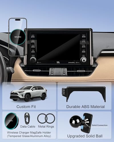 SKYLOTEC 15W Magnetic Charger Phone Holder for Toyota RAV4 2019-2025 - color: Magnetic Wireless Charger, size: 2019-2025 Toyota RAV4 | 7/8-Inch