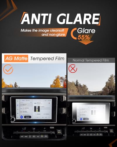 CDEFG For 2025 2026 Toyota Tundra Screen Protector - 8 Inch Matte Anti Glare Tempered Glass - 2023 2024 2025 2026 Tundra (SR, SR5) Touchscreen Accessories - color: Tundra 8 Inch Matte