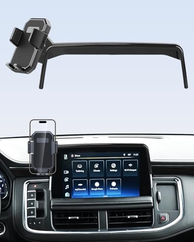 PZK Car Phone Mount for 2021-2024 Chevy Tahoe/Suburban/GMC Yukon/Yukon XL - color: Auto Lock, size: Tahoe/Suburban/GMC Yukon/GMC Yukon XL 2021-2024
